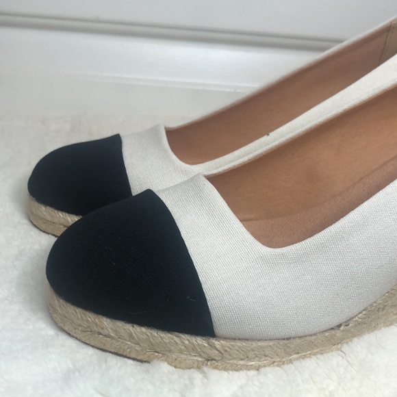 New! J Crew Cap Toe Canas Espadrille Wedges - Picture 12 of 13
